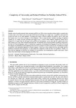 Complexity of Universality and Related Problems for Partially Ordered NFAs