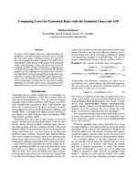 Computing Cores for Existential Rules with the Standard Chase and ASP