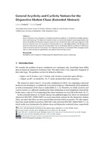 General Acyclicity and Cyclicity Notions for the Disjunctive Skolem Chase (Extended Abstract)