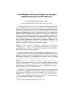 Tractable Query Answering for Expressive Ontologies and Existential Rules: Extended Abstract