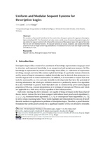 Uniform and Modular Sequent Systems for Description Logics