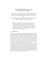 An Ontology Design Pattern for Particle Physics Analysis