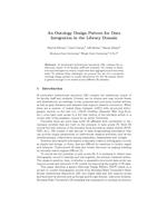 An Ontology Design Pattern for Data Integration in the Library Domain