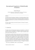 Descriptional complexity of multi-parallel grammars