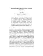 Some Complexity Results about Essential Closed Sets