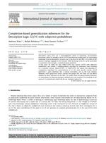 Completion-based Generalization Inferences for the Description Logic ELOR with Subjective Probabilities