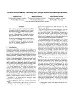 Towards Instance Query Answering for Concepts Relaxed by Similarity Measures