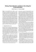Mixing Materialization and Query Rewriting for Existential Rules