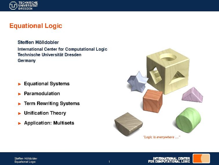 Equational Logic