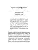 Detecting Synonymous Properties by Shared Data-driven Definitions