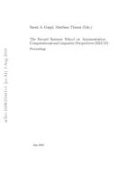 Proceedings of the Second Summer School on Argumentation: Computational and Linguistic Perspectives (SSA'16)