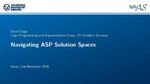 Slides: Navigating ASP Solution Spaces