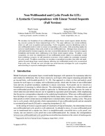 Non-Wellfounded and Cyclic Proofs for LTL: A Syntactic Correspondence with Linear Nested Sequents