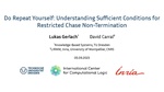 Slides: Do Repeat Yourself: Understanding Sufficient Conditions for Restricted Chase Non-Termination (Technical Report)