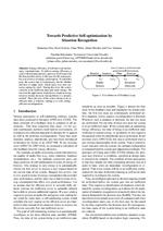Towards Predictive Self-optimization by Situation Recognition