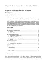 A System of Interaction and Structure