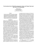 The draculasp System: Default Reasoning about Actions and Change Using Logic and Answer Set Programming
