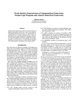 On the Relative Expressiveness of Argumentation Frameworks, Normal Logic Programs and Abstract Dialectical Frameworks