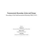Proceedings of the Tenth International Workshop on Non-Monotonic Reasoning, Action and Change (NRAC 2013)