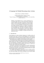A Language for Default Reasoning about Actions