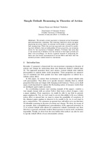 Simple Default Reasoning in Theories of Action