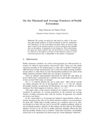 On the Maximal and Average Numbers of Stable Extensions
