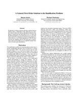 A General First-Order Solution to the Ramification Problem