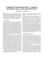 Complexity of Subsumption in the EL Family of Description Logics: Acyclic and Cyclic TBoxes