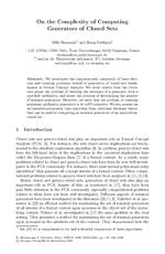 On the Complexity of Computing Generators of Closed Sets