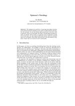 Spinoza's Ontology
