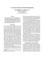 A Logic-Based Approach to Dynamic Programming
