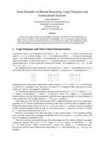 Some Remarks on Human Reasoning, Logic Programs and Connectionist Systems