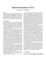 Optimised Reasoning for SHIQ