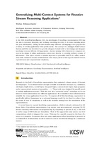 Generalizing multi-context systems for reactive stream reasoning applications