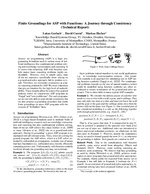 Finite Groundings for ASP with Functions: A Journey through Consistency (Technical Report)