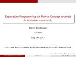 Slides: Exploratory Programming for Formal Concept Analysis — An Introduction to conexp-clj