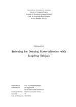 Indexing for Datalog Materialisation with Leapfrog Triejoin