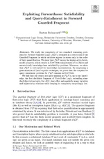 Exploiting forwardness: Satisfiability and Query-Entailment in Forward Guarded Fragment