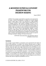 A Modified Supervaluationist Framework for Decision-Making