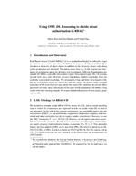 Using OWL DL Reasoning to decide about authorization in RBAC