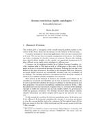Access restriction inside ontologies