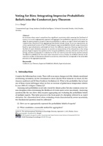Voting for Bins: Integrating Imprecise Probabilistic Beliefs into the Condorcet Jury Theorem