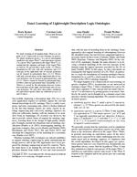 Exact Learning of Lightweight Description Logic Ontologies