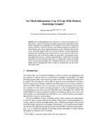Too Much Information: Can AI Cope With Modern Knowledge Graphs?
