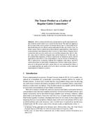 The Tensor Product as a Lattice of Regular Galois Connections