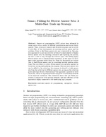 Tunas - Fishing for Diverse Answer Sets: A Multi-Shot Trade up Strategy