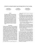 A Model for Learning Description Logic Ontologies Based on Exact Learning