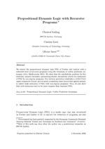 Propositional Dynamic Logic with Recursive Programs