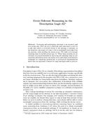 Error-Tolerant Reasoning in the Description Logic EL