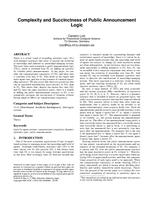 Complexity and Succinctness of Public Announcement Logic